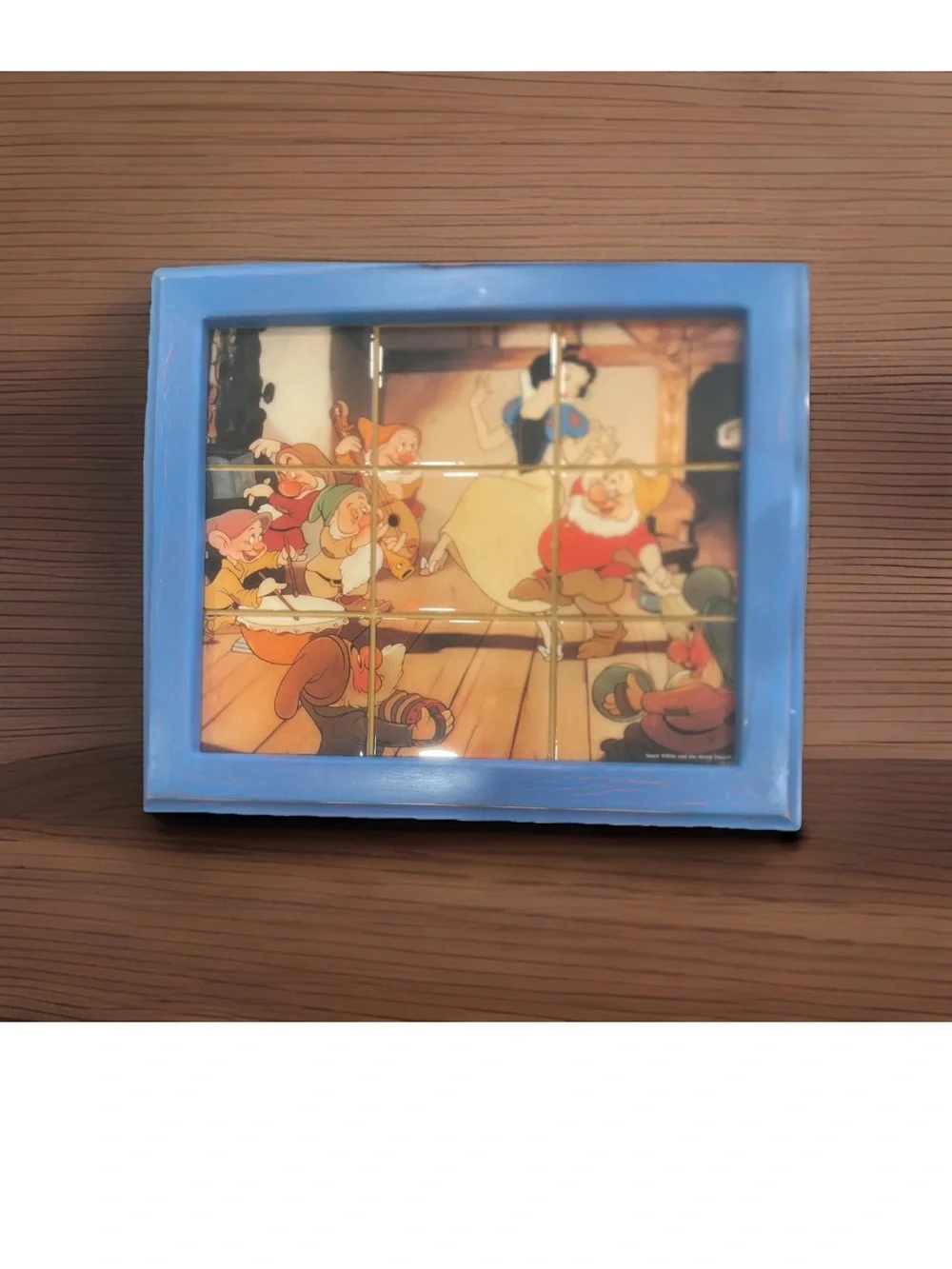 Blue Decorative Picture Frame with Storybook Art